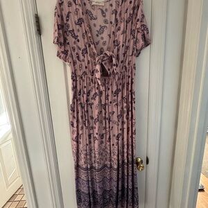 Arula Floral Pink Maxi Dress